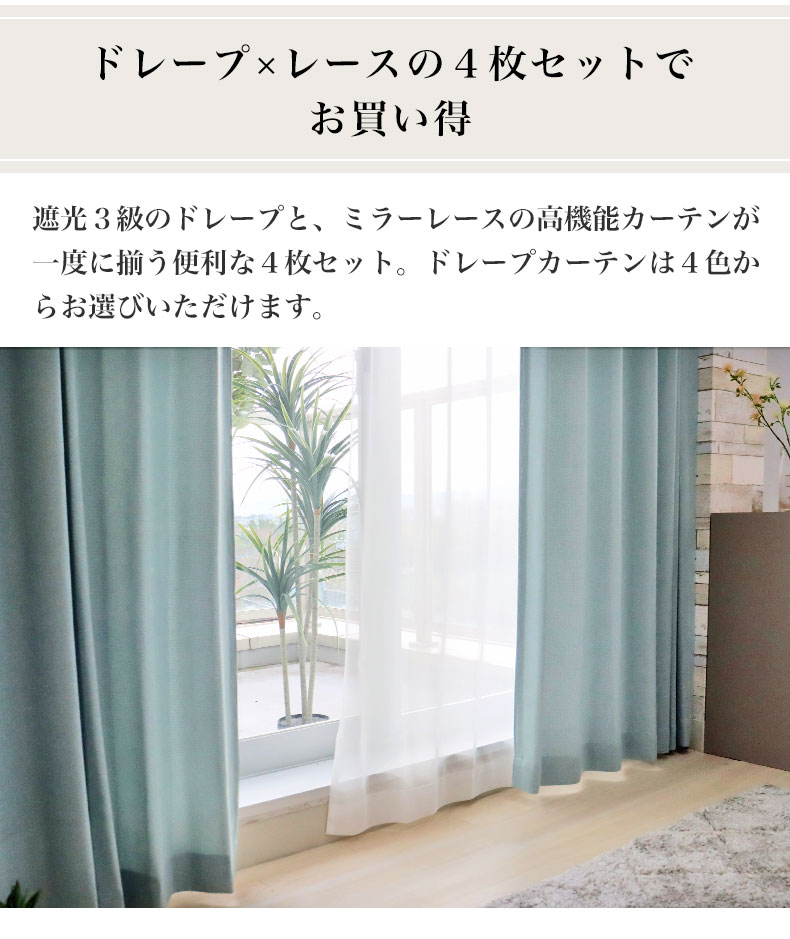 4枚組みカーテンスマート2の機能