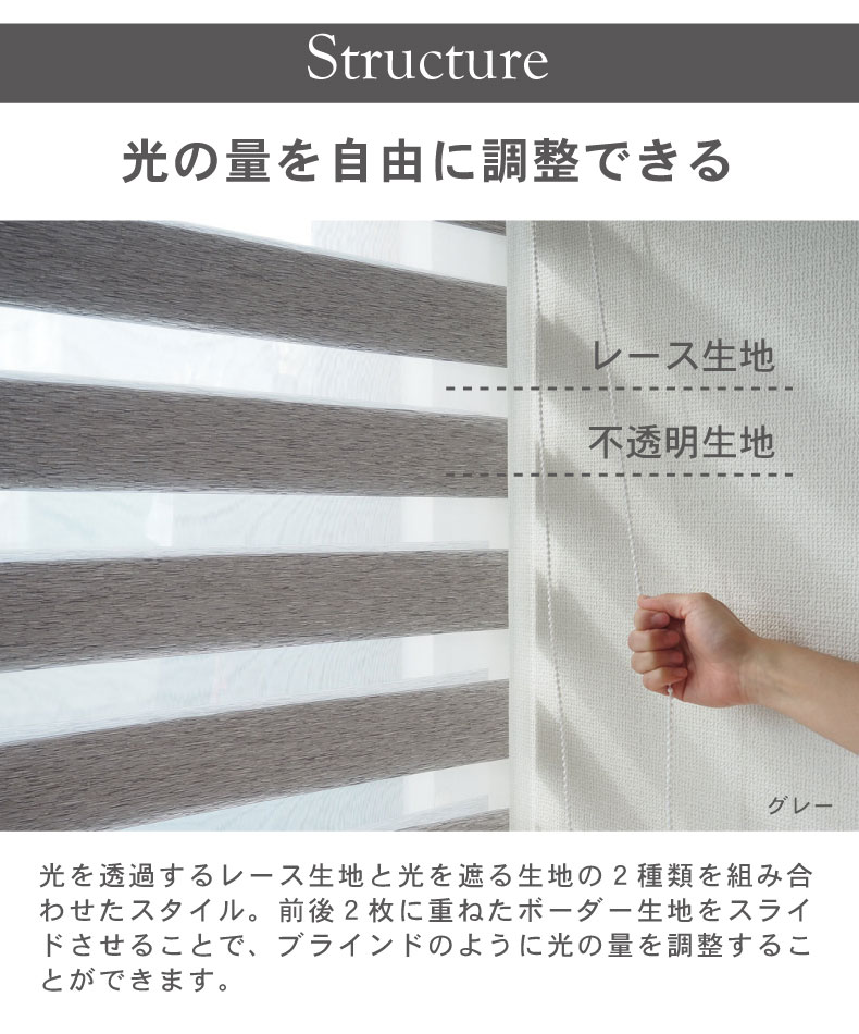 調光 ロールスクリーン デュアリスの機能