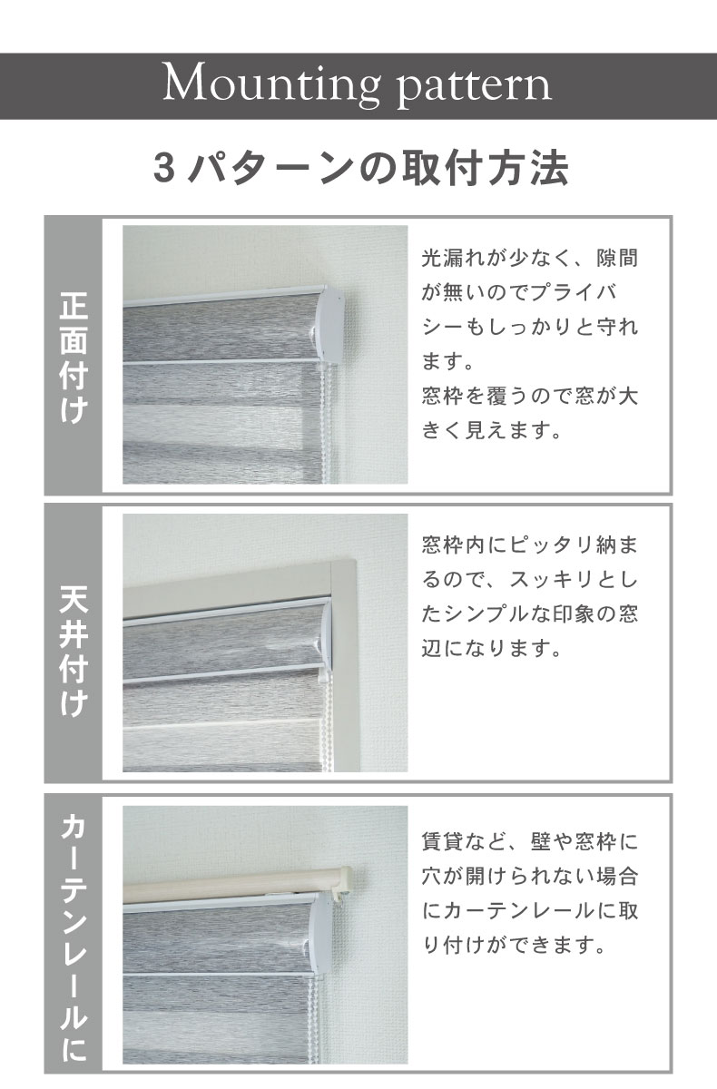 調光 ロールスクリーン デュアリスの機能