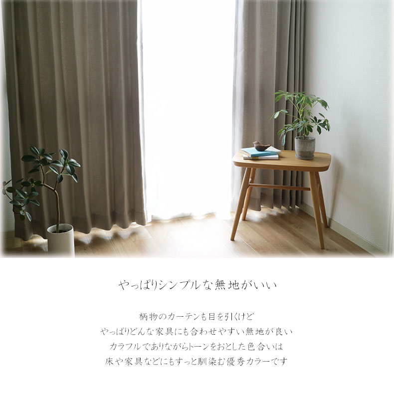 2枚入り 既製カーテン プリニア