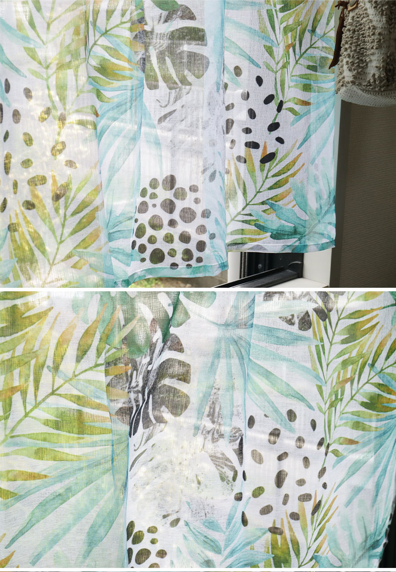 100x45cm カフェカーテン モンステラの使用例