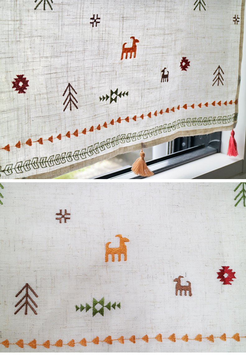 150x75cm カフェカーテン カシュガイの使用例
