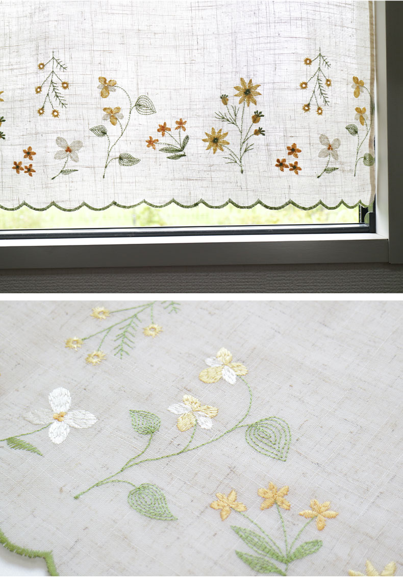 150x75cm カフェカーテン ダンデの使用例