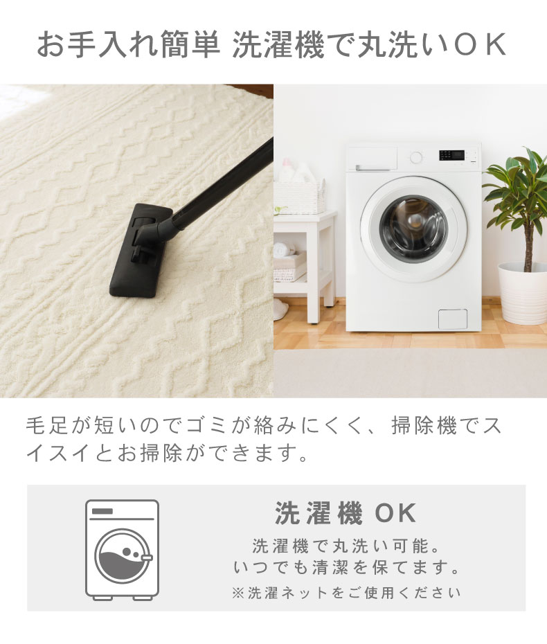 洗えるラグ ソフィスの機能