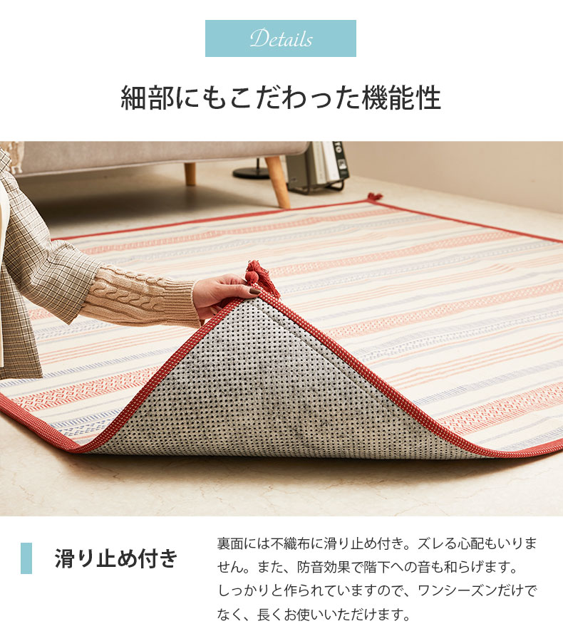 ラグ テラ(滑り止め付き)の機能