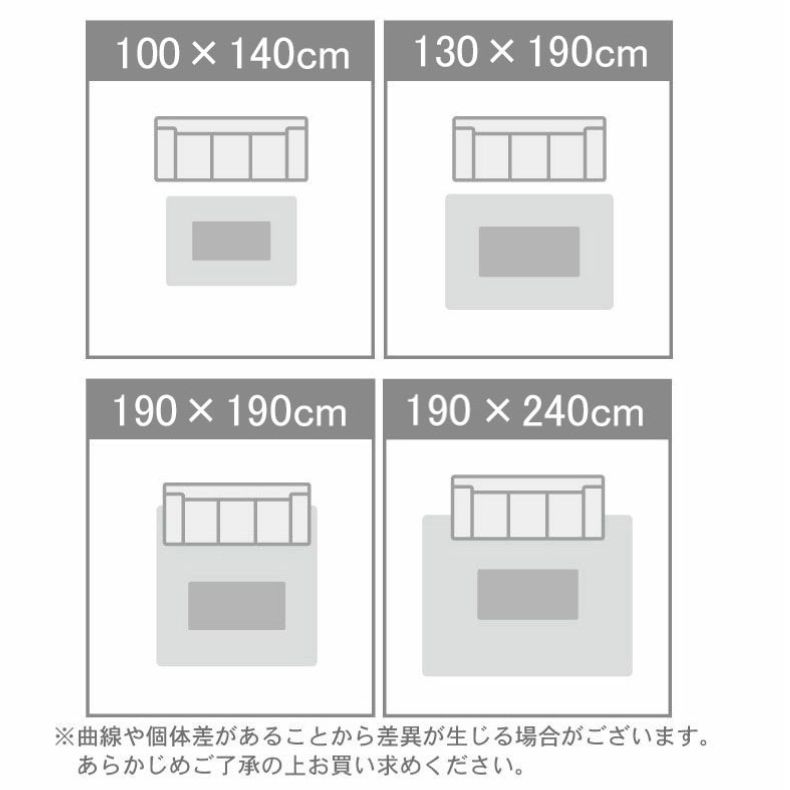 低反発ラグ シャンティアのサイズ1