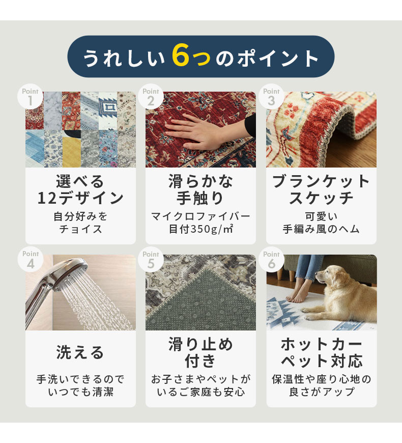 マイクロプリントラグのサイズ