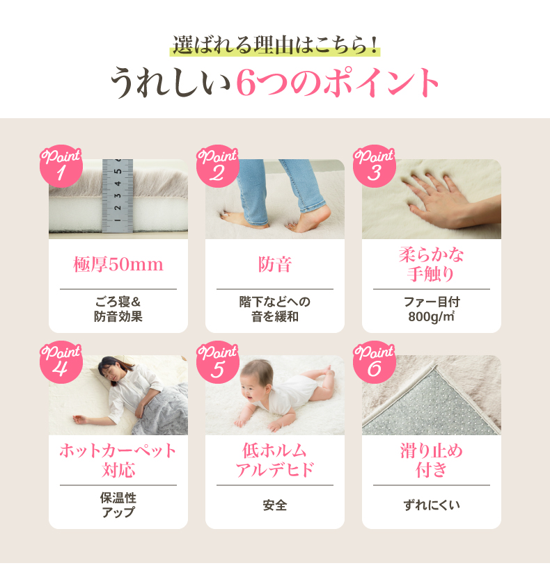 ラグ 極厚ロイヤルファーの機能