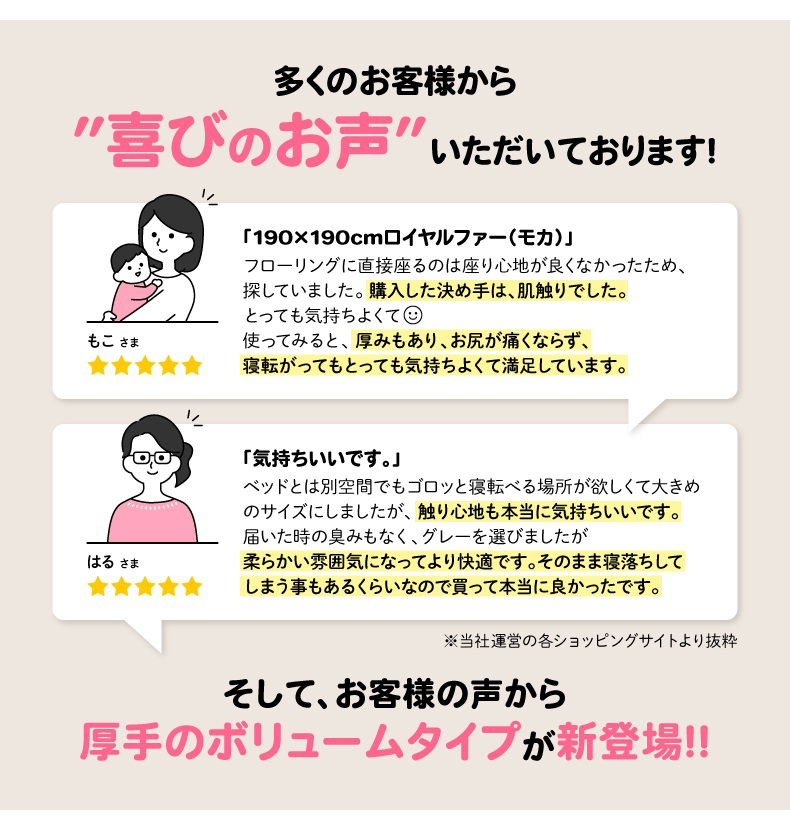 ラグ 極厚ロイヤルファーの機能