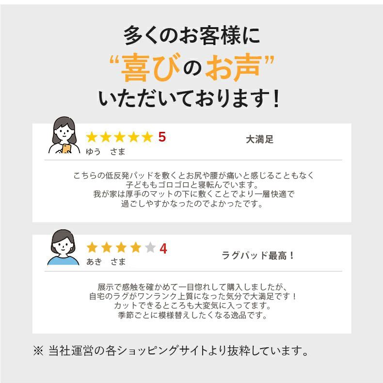 アンダーラグ 低反発 高反発 厚みが選べるラグパッド プラスワンの機能