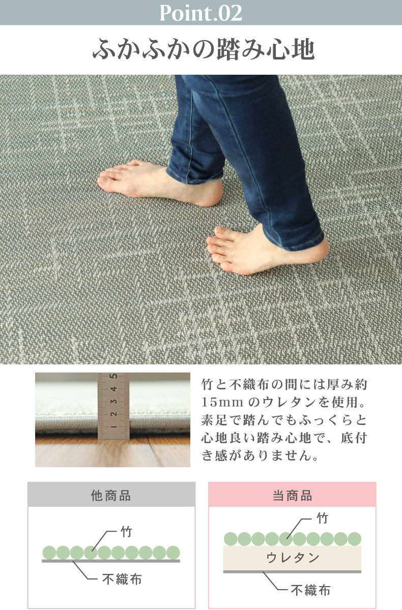 竹ラグ シャドウの機能