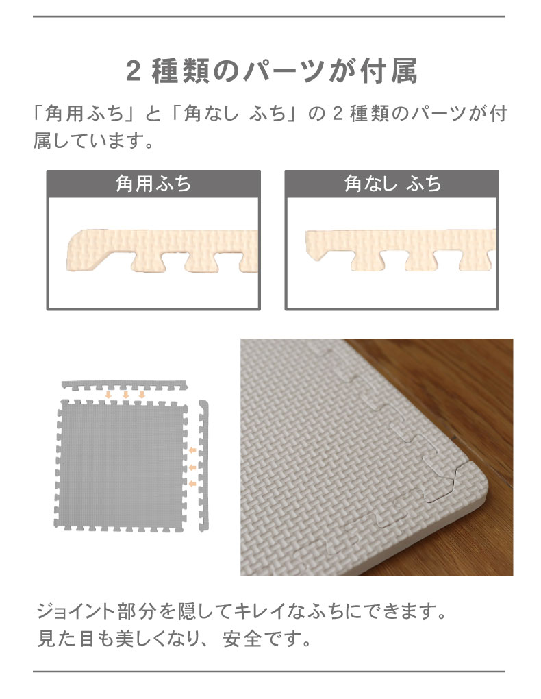 約3畳 54枚セット 30ｘ30 ジョイントマット ゴクアツの機能