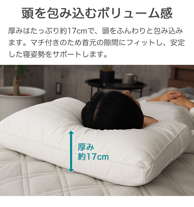43x63cmまくら ダニストの機能