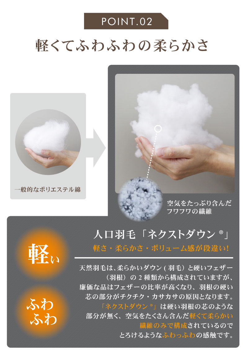 次世代 枕 ネクストダウン2の使用例