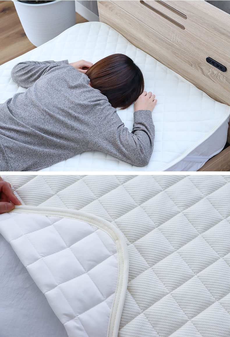 吸水速乾ベッドパッドの使用例