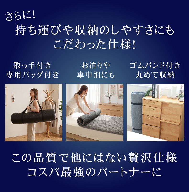 通気性の良い洗えるマットレス エアロトッパーの機能