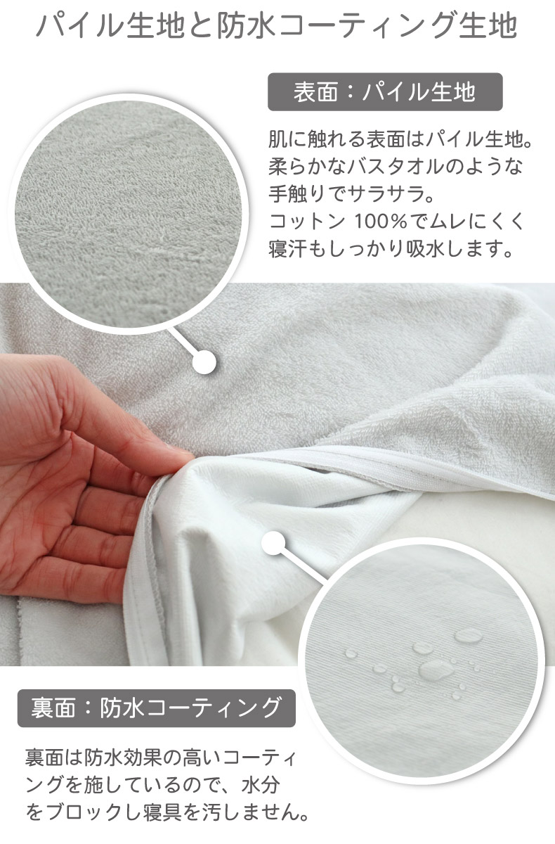 43ｘ63cm 防水枕プロテクターの素材