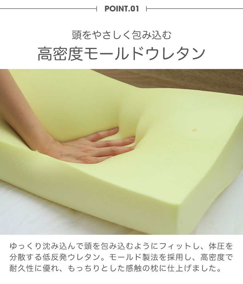 30ｘ50 頸椎型モールド低反発枕の素材