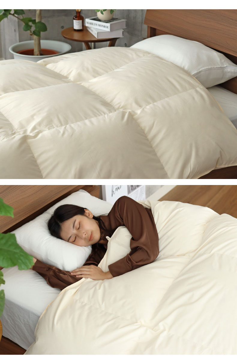 羽毛掛け布団 マナダウンWDD90の使用例