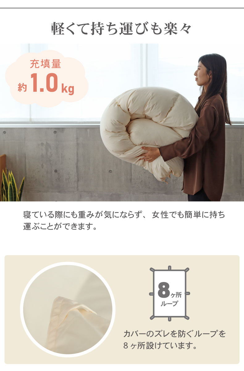 羽毛掛け布団 マナダウンWDD93の機能
