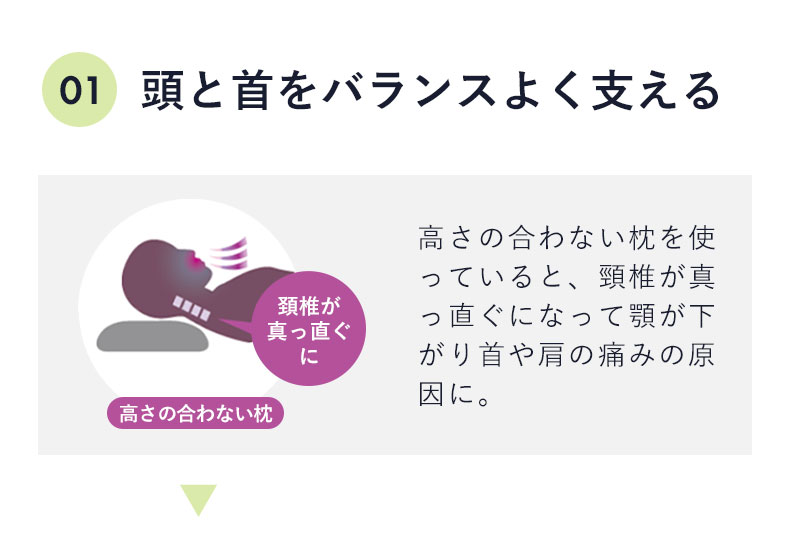 43x63 枕 頸椎をサポートするまくらの機能