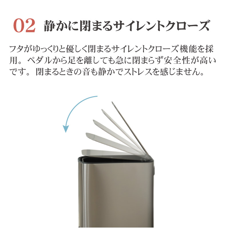 5L ステンレス 縦型ダストボックス レクトの機能