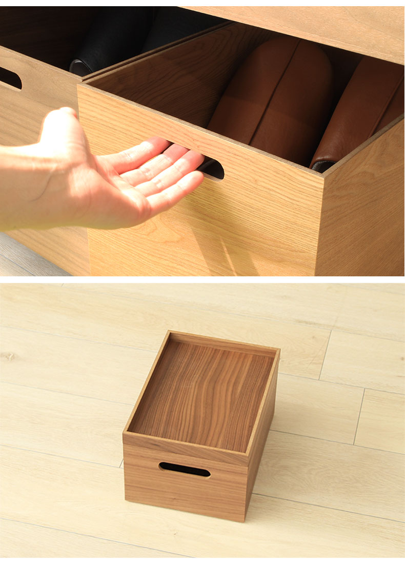 幅19cm 木製積重ボックス（フタ付き）の機能