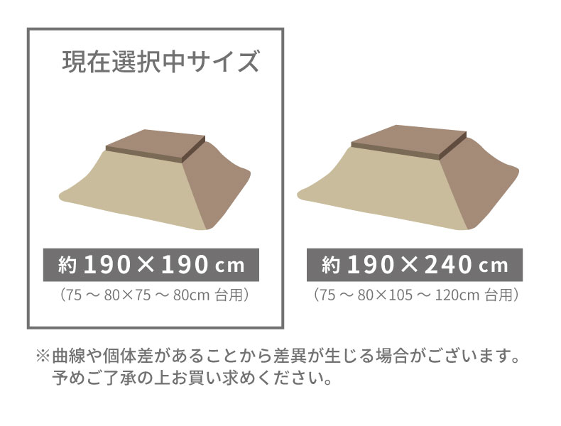 こたつ薄掛布団 ラビットローズのサイズ1