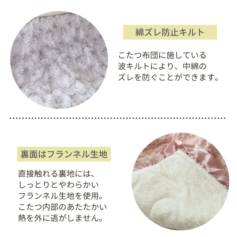 薄掛けこたつ布団 フリルの機能