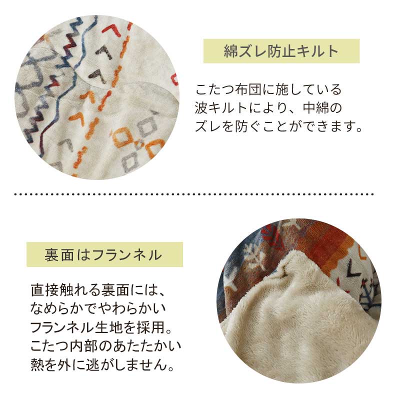 こたつ薄掛布団 アルバの機能