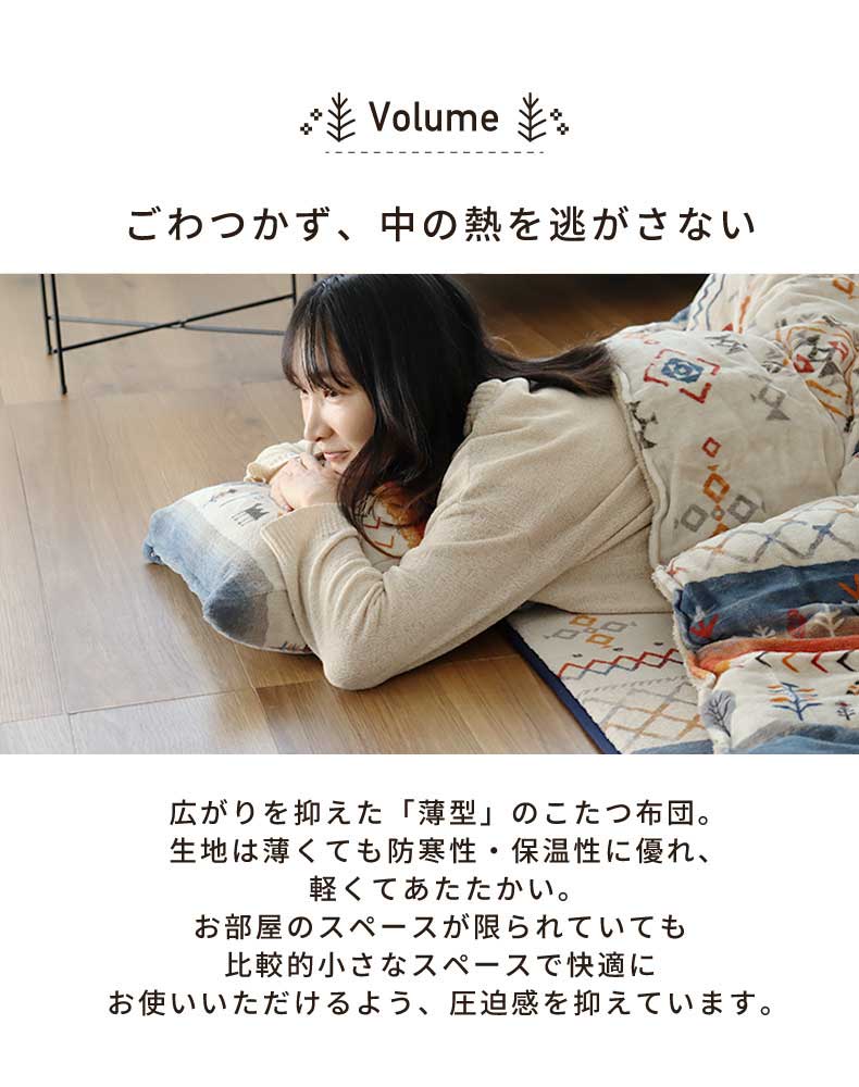 こたつ薄掛布団 アルバの機能
