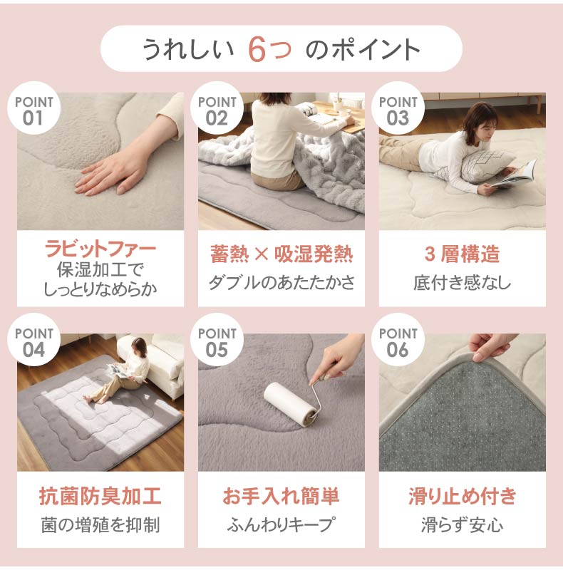 こたつ厚敷き布団 マナヒートプラスの機能