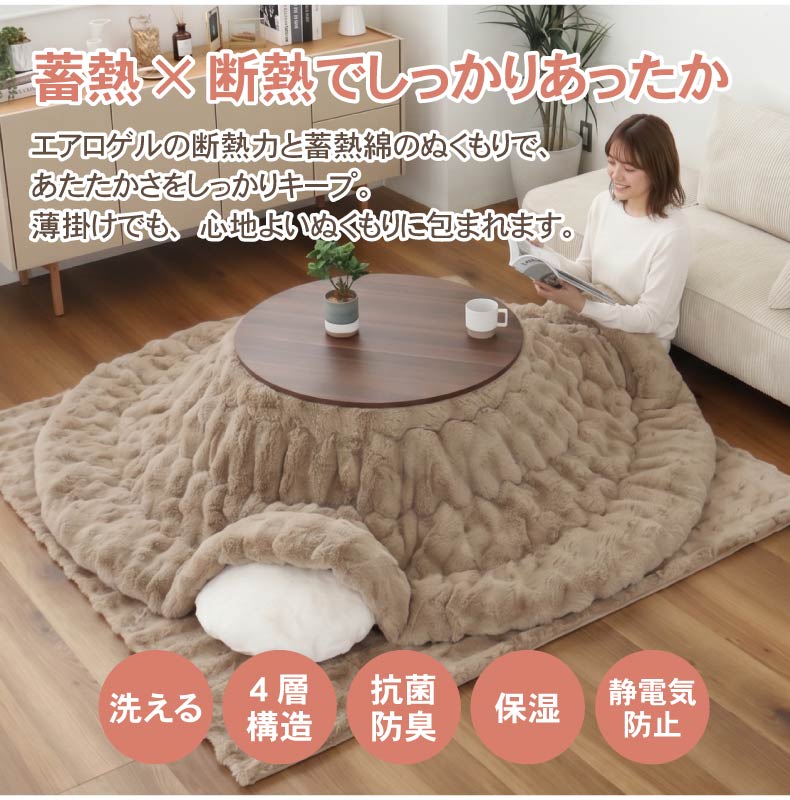薄掛け円形こたつ布団 ポコラ26