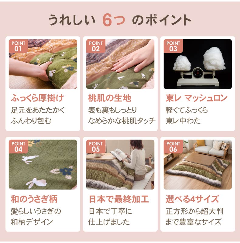 こたつ厚掛け布団 こよみの機能