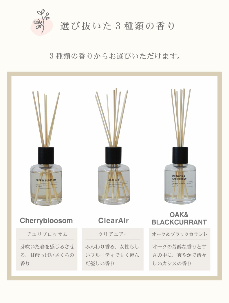 リードディフューザー 2個セット エトワールの機能