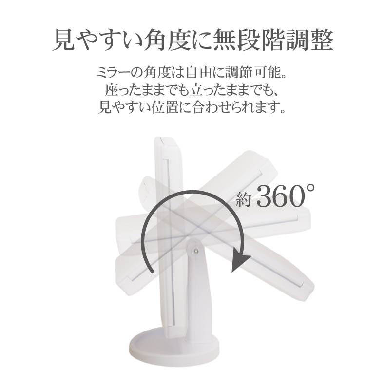 LED卓上ミラー エトワールの機能