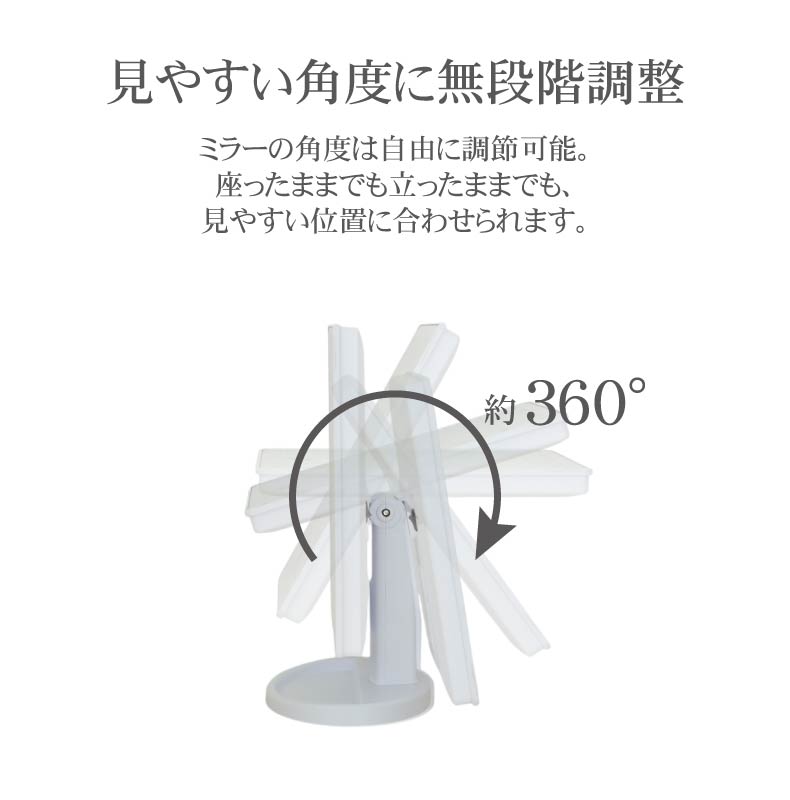 LED卓上ミラー イルミネの機能