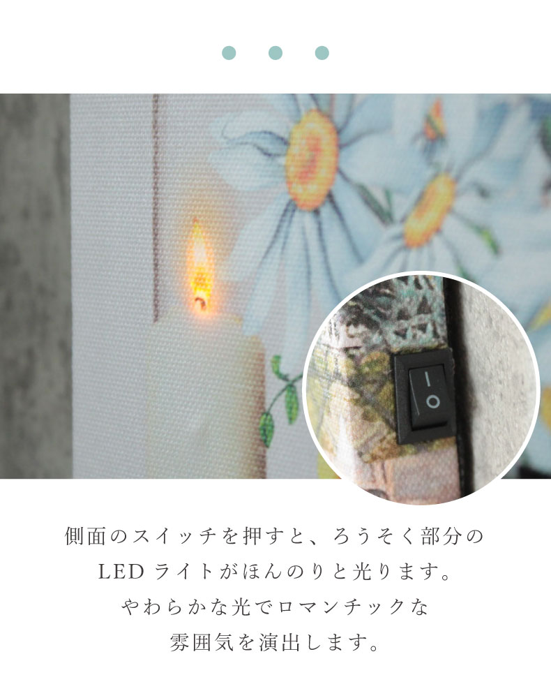 LEDキャンバスアート マーガレットの機能