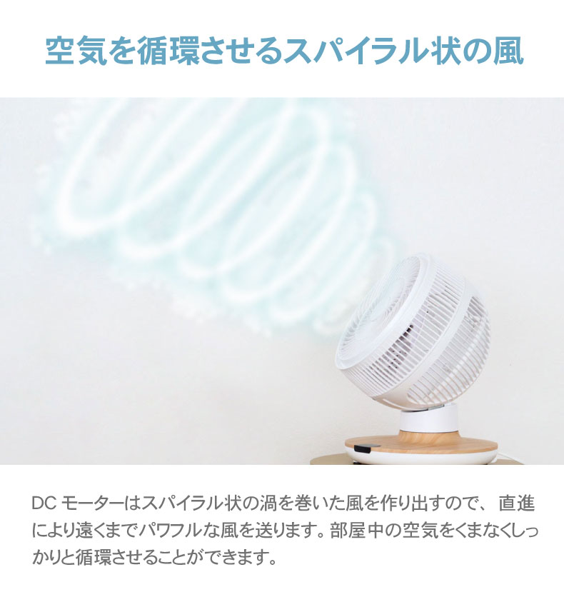 木目調DCサーキュレーター ヴェントの機能