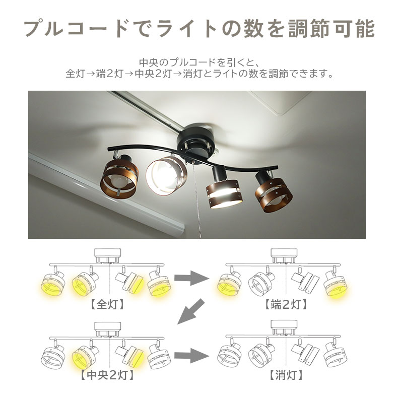 4灯ペンダントライト ファミーユの機能