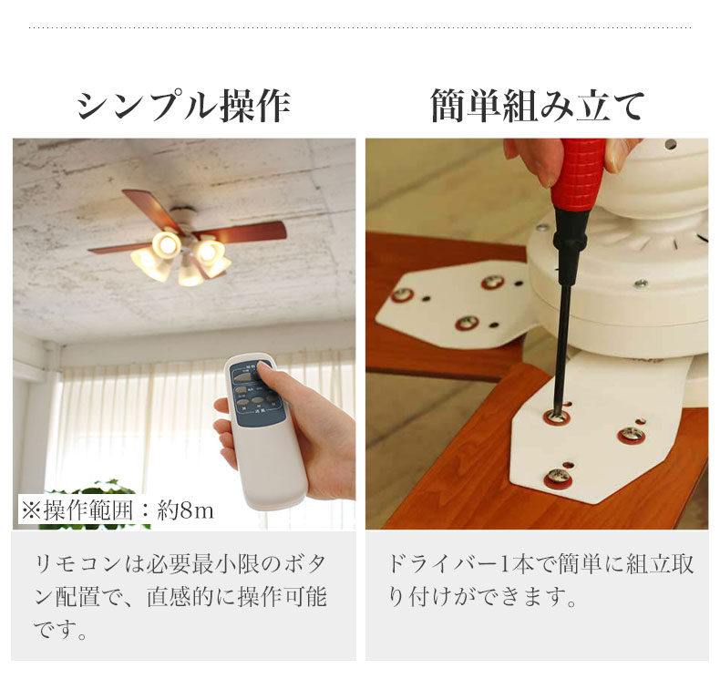 シーリングファン Windouble (6-lights) の機能