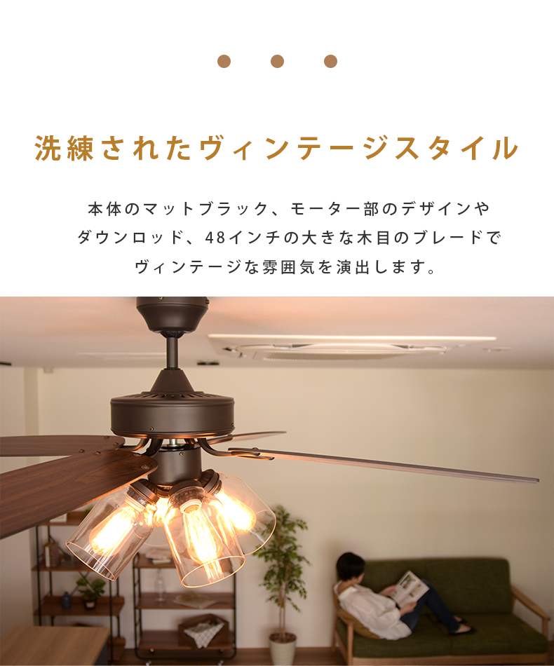シーリングファン JE-CF027の機能