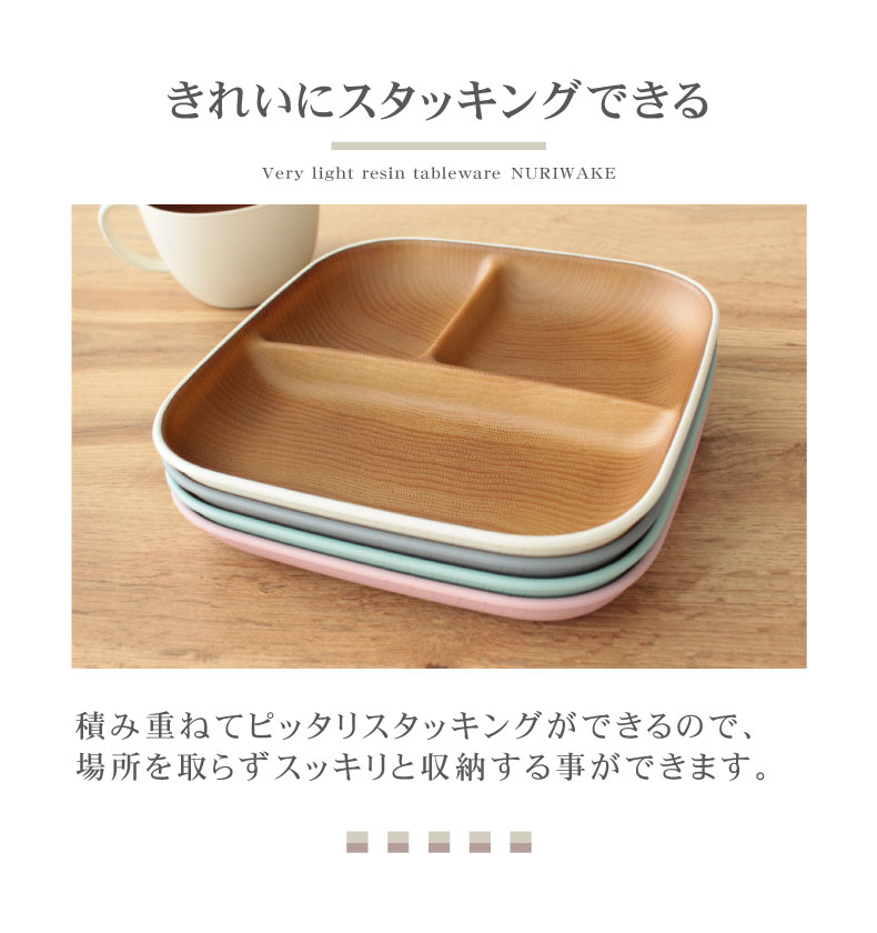 スクエアワンプレート 5枚セット 塗分けの機能