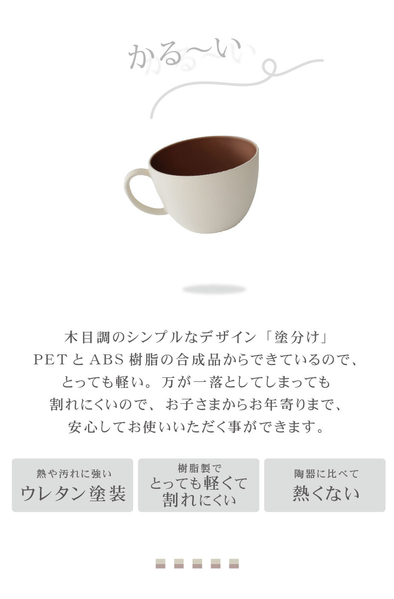 450mlカップ 5個セット 塗分け