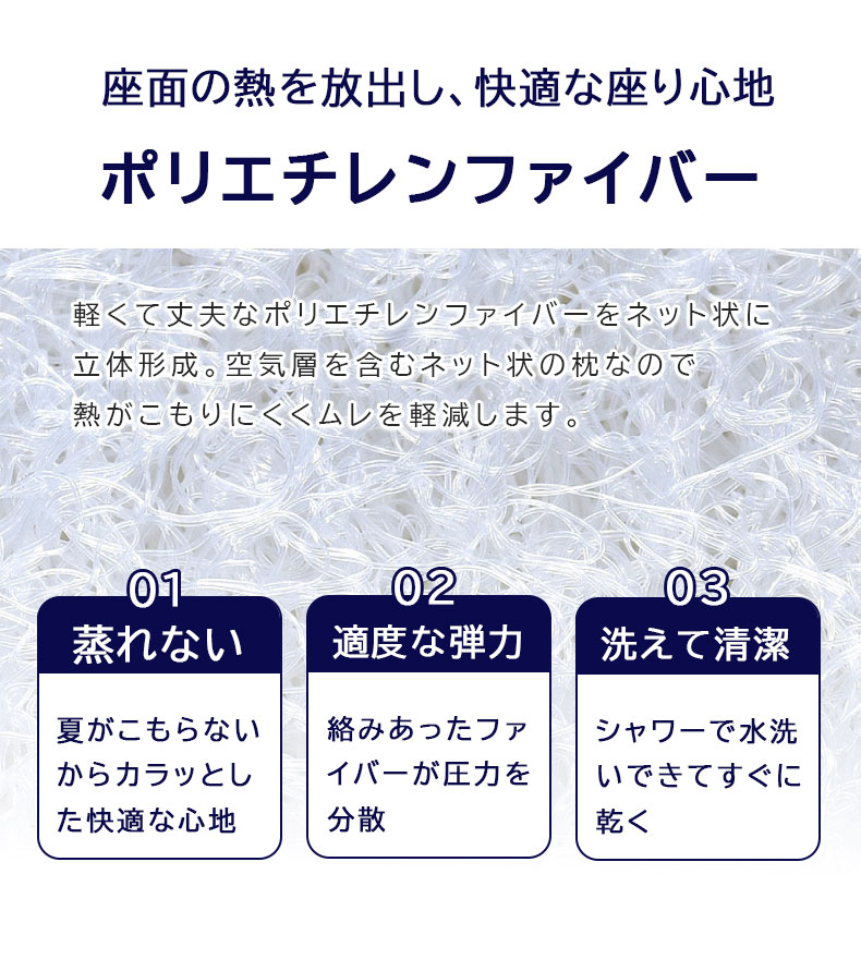 40角 ダブルサポートファイバークッション エアロの機能