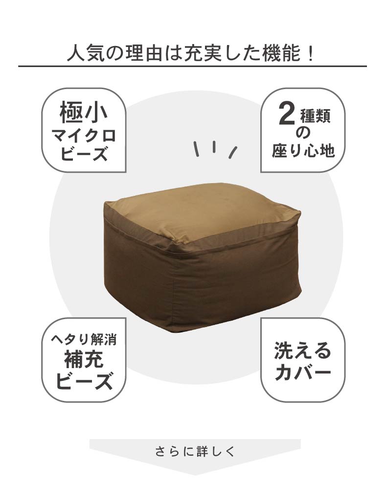 L65　ビーズソファ　デイズデニムの機能