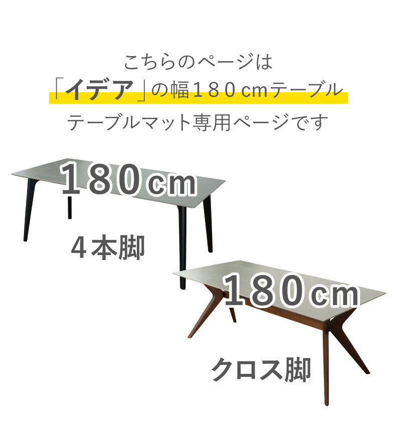 テーブルトップ2mm厚 イデア180幅用のサイズ1