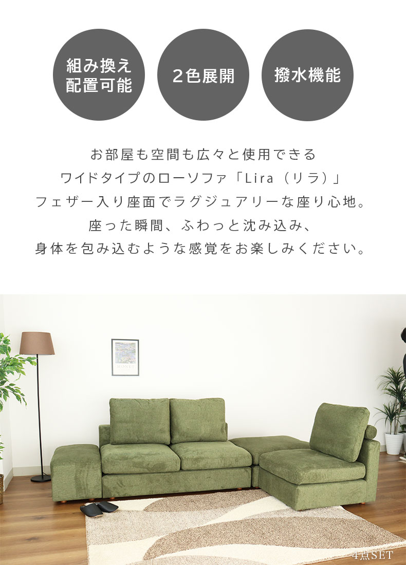2人掛けソファ リラの機能