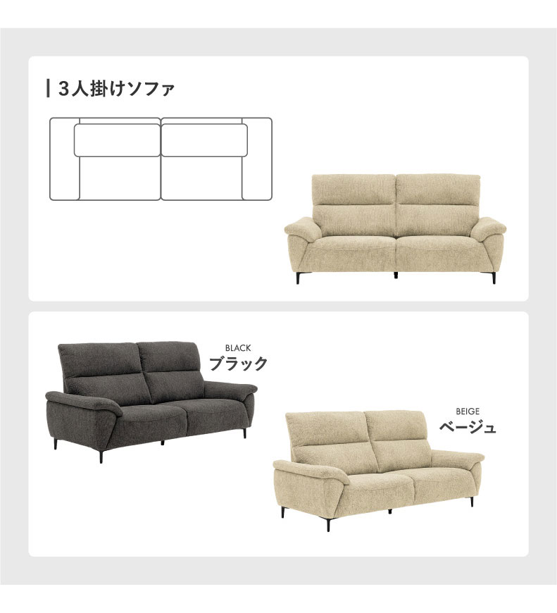 3人用ソファ ロビンの機能