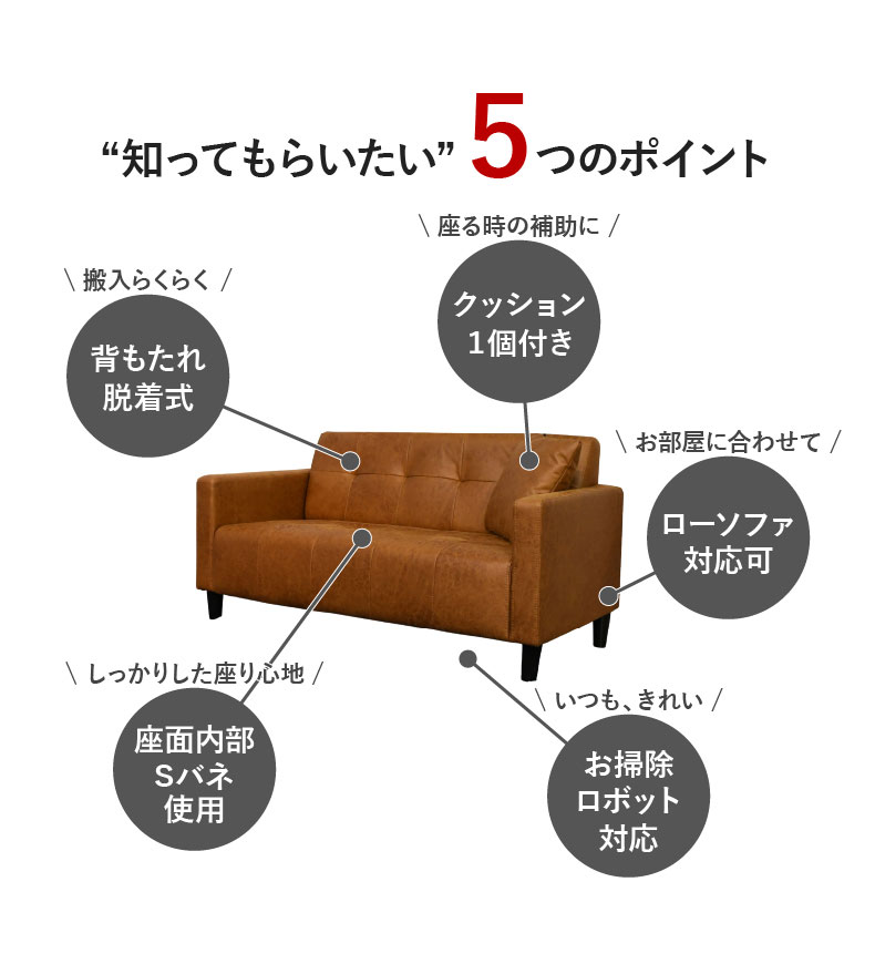 2人用ソファ シリウスの機能